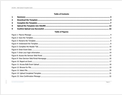 Table Of Contents In Word Template
