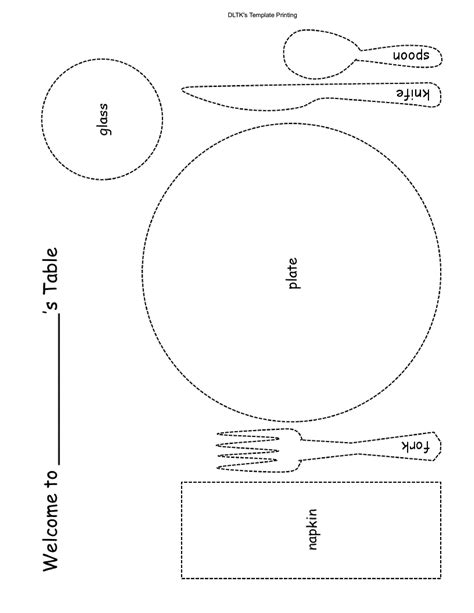 Table Place Setting Template