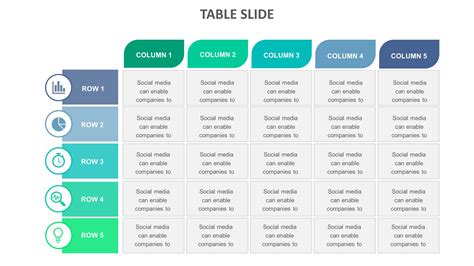 Table Powerpoint Template