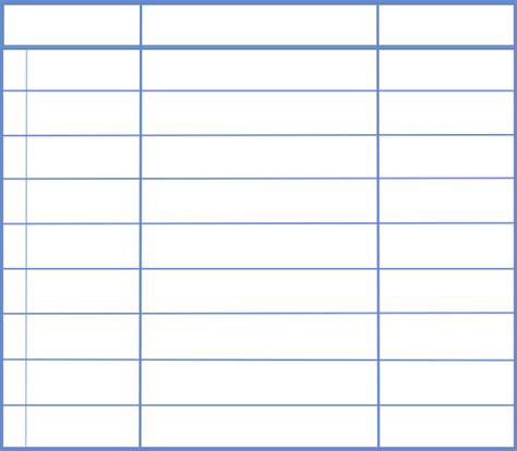 Table Templates Free