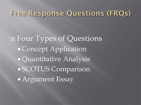 Tables for Concept Analysis FRQs