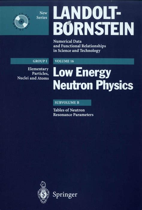 Tables of Neutron Resonance Parameters Doc