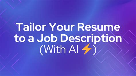 Tailor your resume: