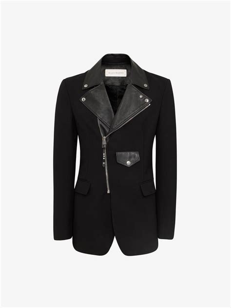 Tailored black jacket with wide lapels