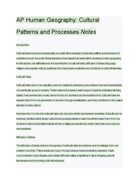 Tailoring AP Human Geography to Individual Needs