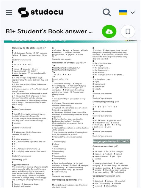 Take Off B1 Student S Answers Reader