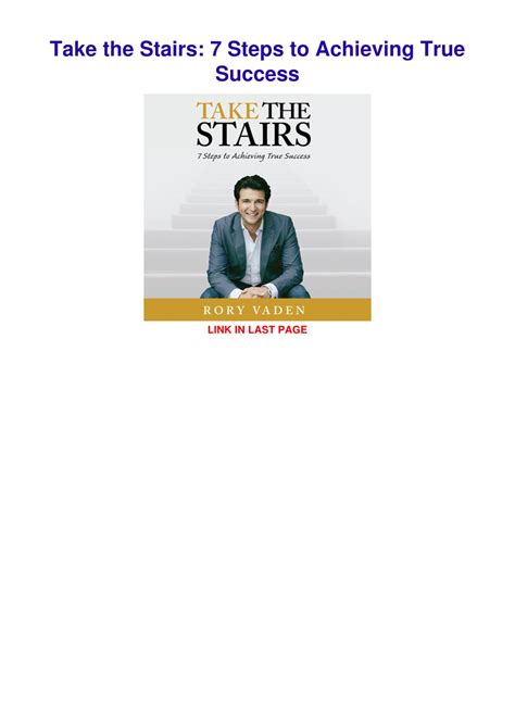 Take Stairs Steps Achieving Success Epub