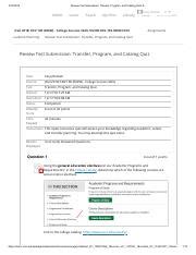 Take Test Transfer Program And Catalog Quiz