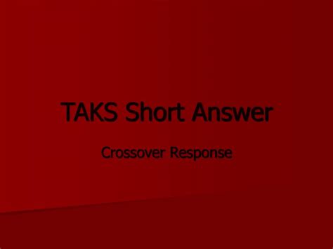 Taks Short Answer Reader