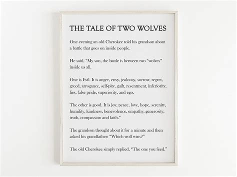 Tale Of Two Wolves Printable