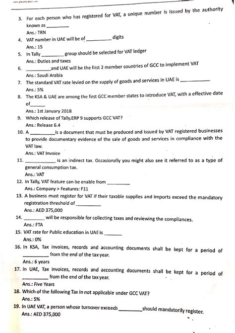 Tally Objective Type Questions With Answers Doc