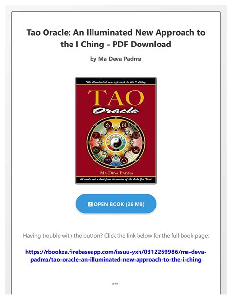 Tao Oracle An Illuminated New Approach to the I Ching Kindle Editon