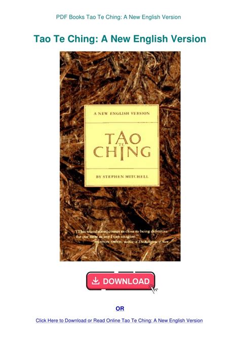 Tao Te Ching  A New English Version Doc