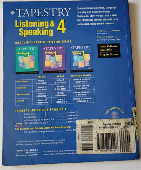 Tapestry Listening And Speaking 4 Answer Key Kindle Editon