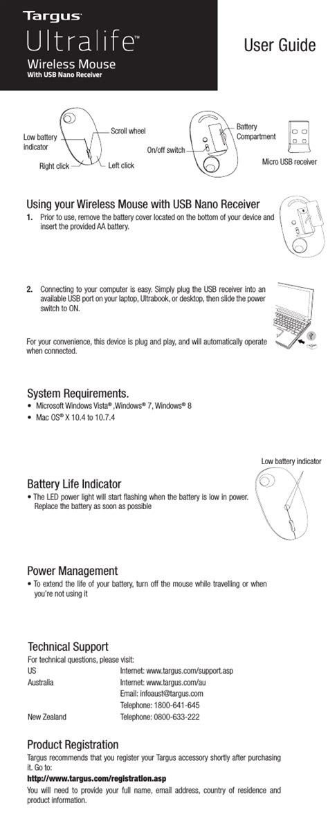 Targus Wireless Mouse - Macbook Air Manual Ebook Kindle Editon