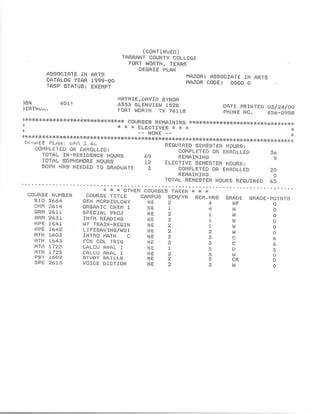 Tarrant County College Transcript: Beyond Diplomas and Degrees