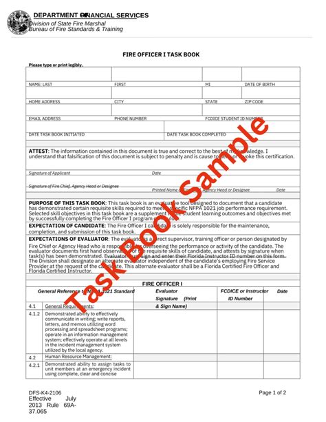 Task Book For Firefighter I Florida Fire Training Directors Association Ebook Epub