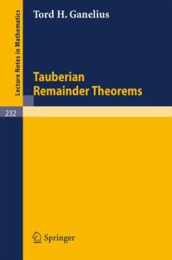 Tauberian Remainder Theorems Kindle Editon