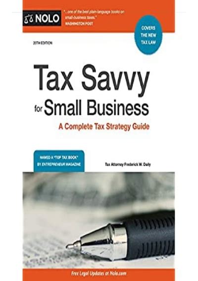 Tax Savvy for Small Business A Complete Tax Strategy Guide Reader