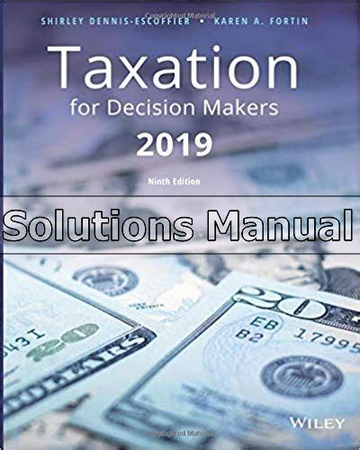 Taxation For Decision Makers Solutions Reader