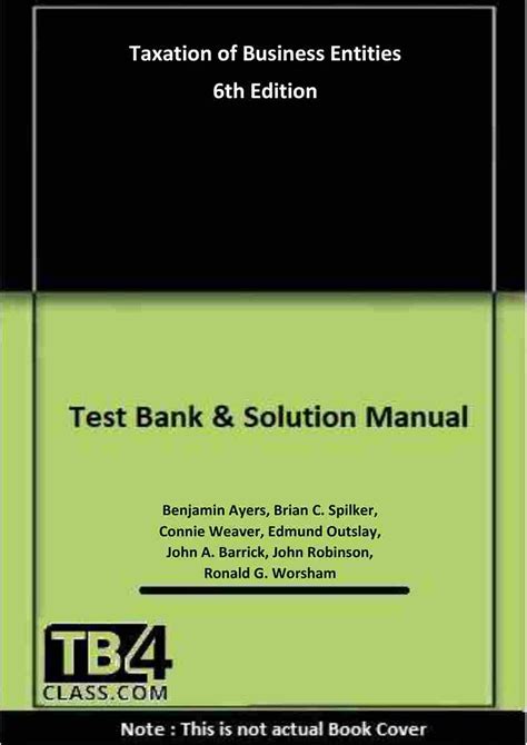 Taxation Of Business Entities Solutions Manual PDF