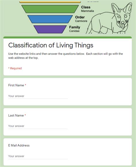 Taxonomy Webquest Answers Doc