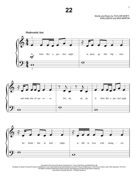 Taylor Swift (Easy Piano Personality) PDF