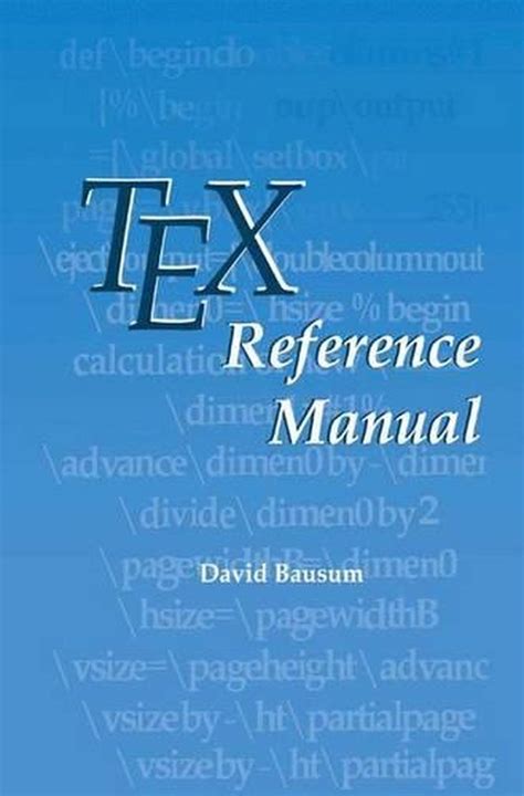 TeX Reference Manual 1st Edition PDF