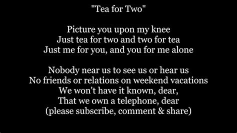 Tea for Two: Lyrics That Speak to the Heart