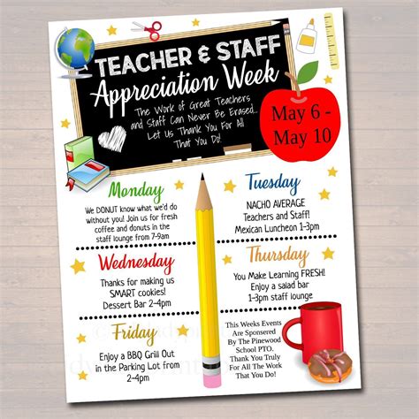 Teacher Appreciation Flyer Template Free