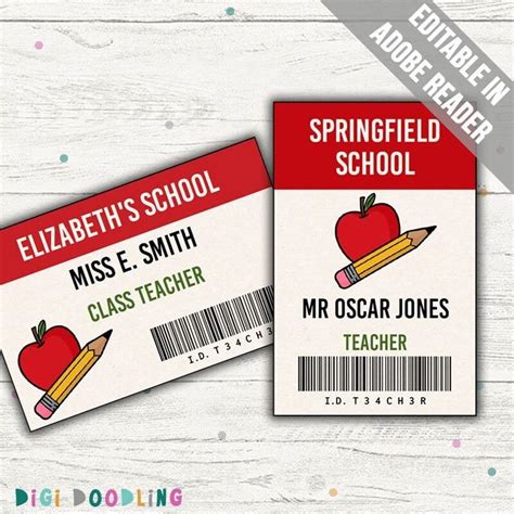 Teacher Badge Template Free
