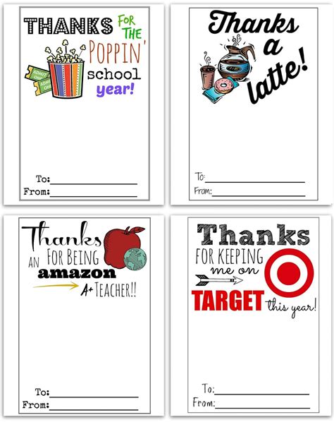Teacher Gift Card Holder Free Printable