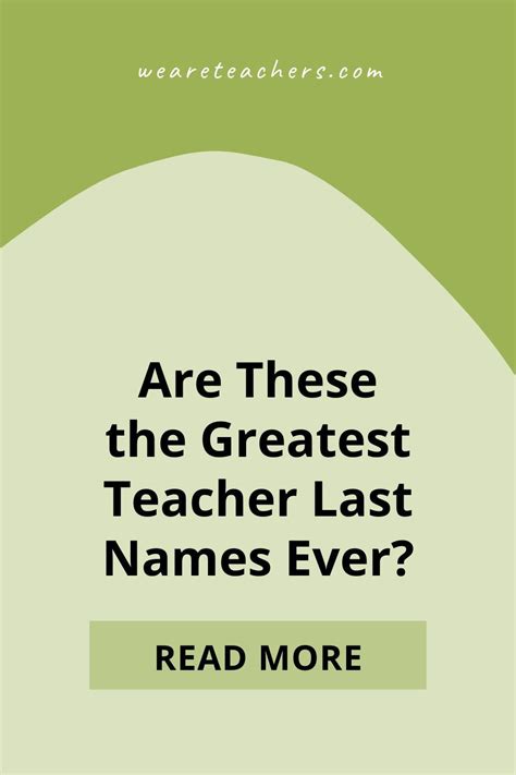 Teacher Last Names: A Fascinating Dive