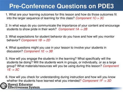 Teacher Pre Observation Conference Answers Epub