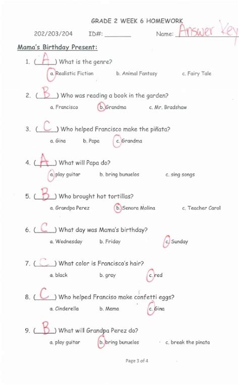 Teacher Worksheets With Answer Keys Doc