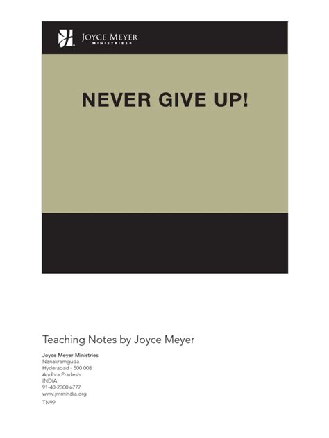 Teaching Notes By Joyce Meyer PDF Reader