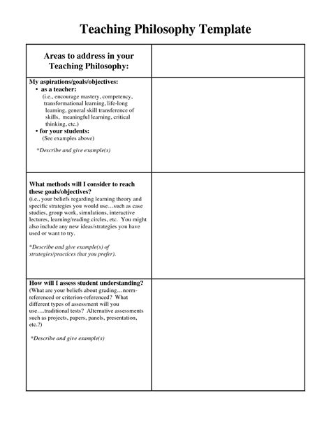 Teaching Philosophy Template