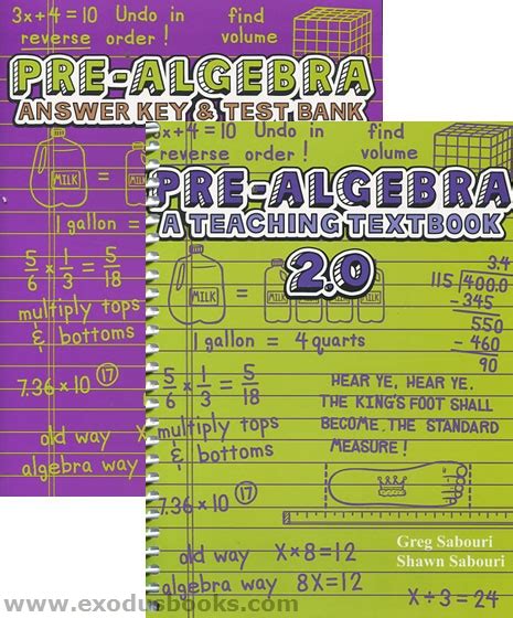 Teaching Textbooks Pre Algebra Answer Key PDF