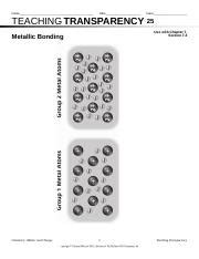 Teaching Transparency 25 Metallic Bonding Answers Epub