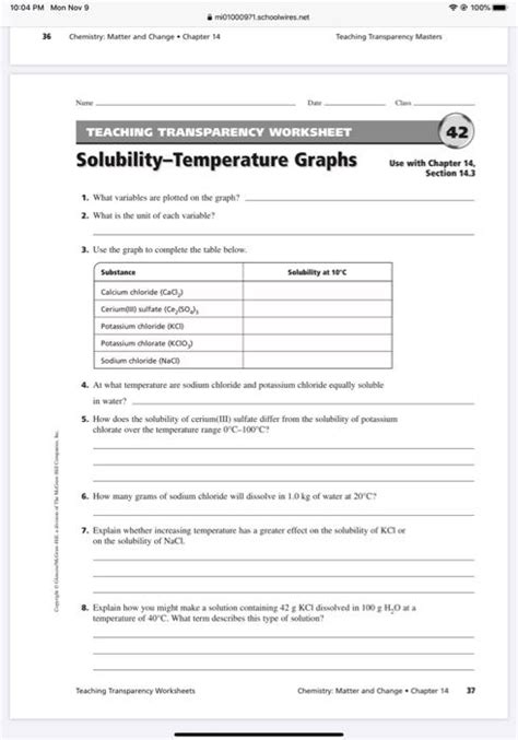 Teaching Transparency Master 39 Chemistry Answers Epub