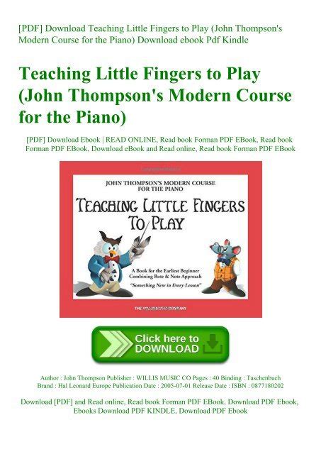 Teaching little fingers to play Ebook Kindle Editon