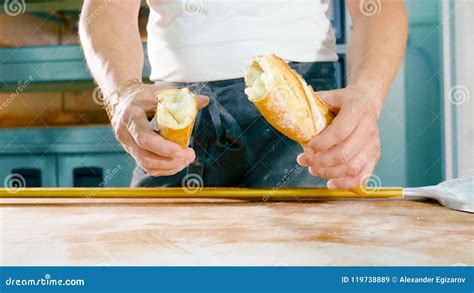 Tearing bread