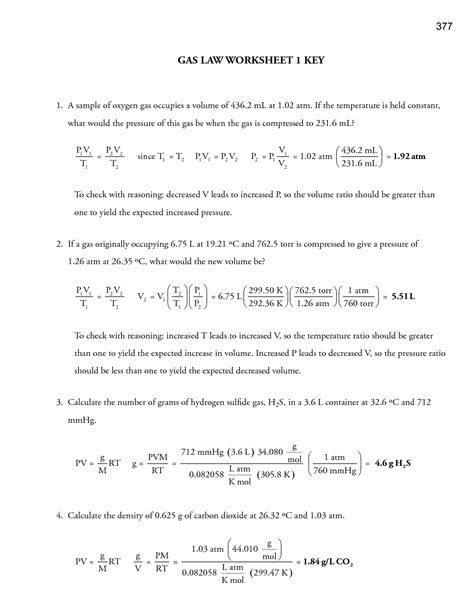 Technical Chemistry Gas Laws Answers Key Reader