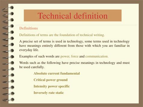 Technical Definition: