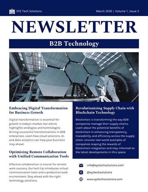 Technical Newsletter Templates