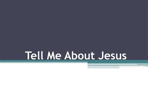 Tell Me More About Jesus Reader