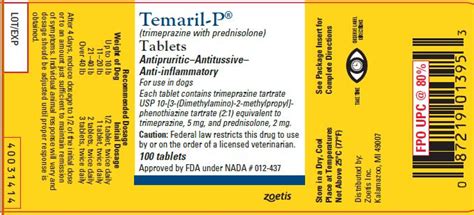 Temaril-p Dose Chart