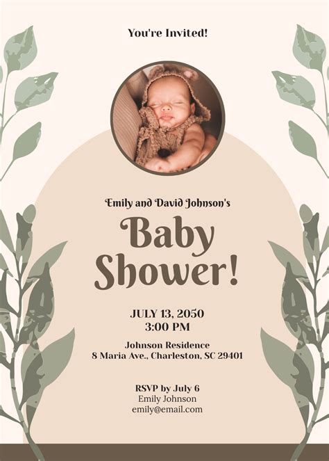 Template Baby Shower Invite Wording