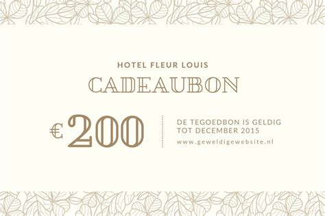 Template Cadeaubon