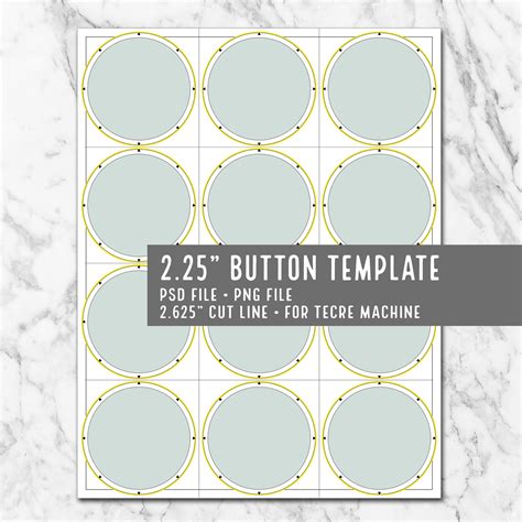 Template For 2.25 Inch Buttons